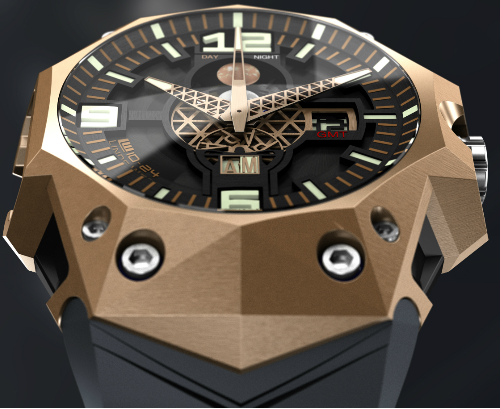 Brand New Linde Werdelin Spidolite Skeleton 18k Rose Gold Replica LW 10-24 GMT 'Traveller's' Watch Watch Releases 
